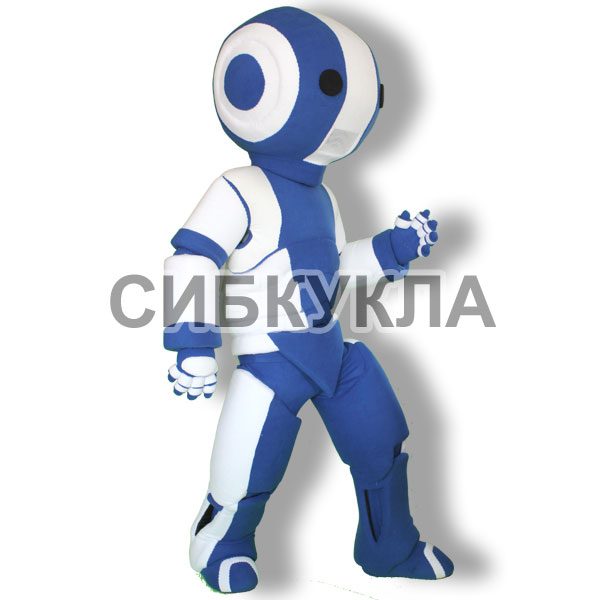 Купить ростовую куклу Робот сине-белый с доставкой.
