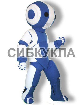 Купить ростовую куклу Робот сине-белый с доставкой.