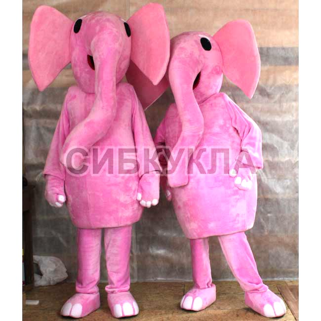 Купить ростовую куклу Слон розовый два с доставкой.