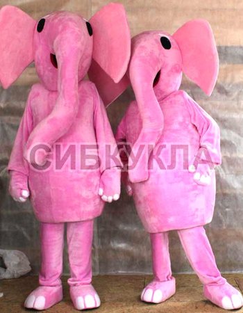 Купить ростовую куклу Слон розовый два с доставкой. по сортировке 