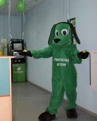 Ростовая кукла Собака зеленая