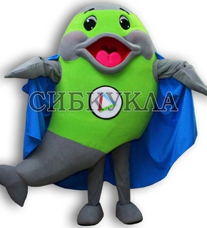 Яркая ростовая кукла Дельфин для детских праздников и корпоративных мероприятий