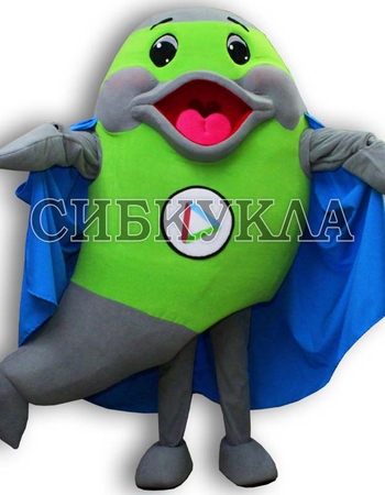 Яркая ростовая кукла Дельфин для детских праздников и корпоративных мероприятий