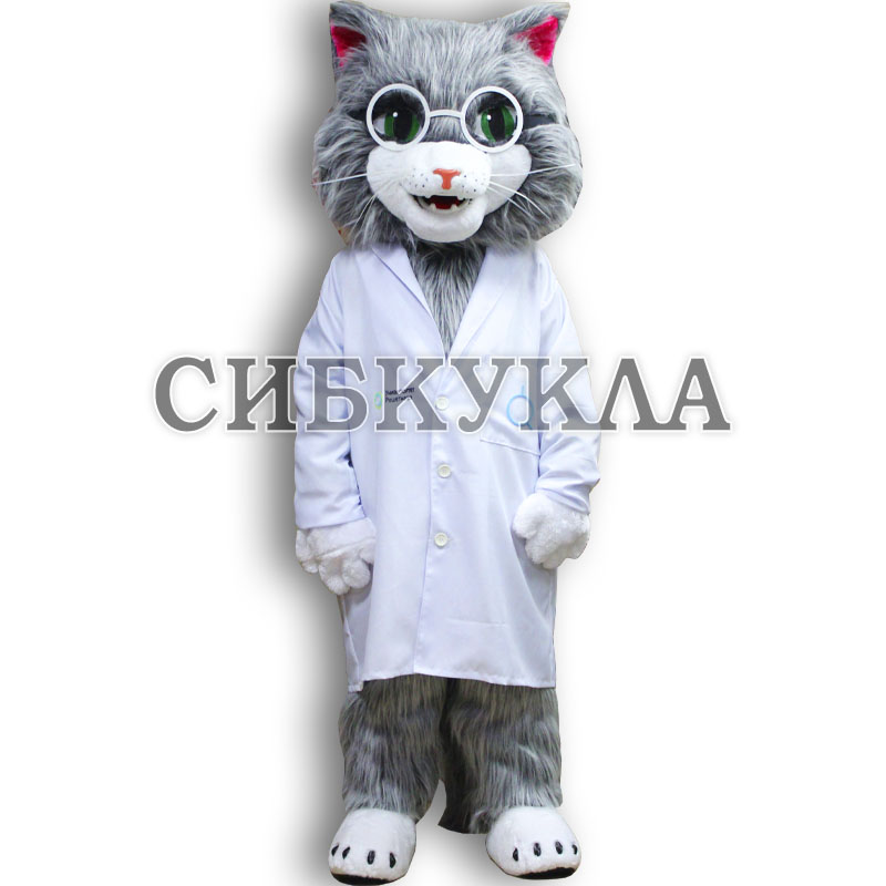 Ростовая кукла кот Химик (Реагентик) в образе ученого