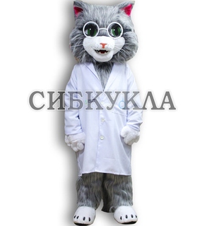 Ростовая кукла кот Химик (Реагентик) в образе ученого