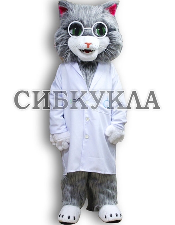Ростовая кукла кот Химик (Реагентик) в образе ученого